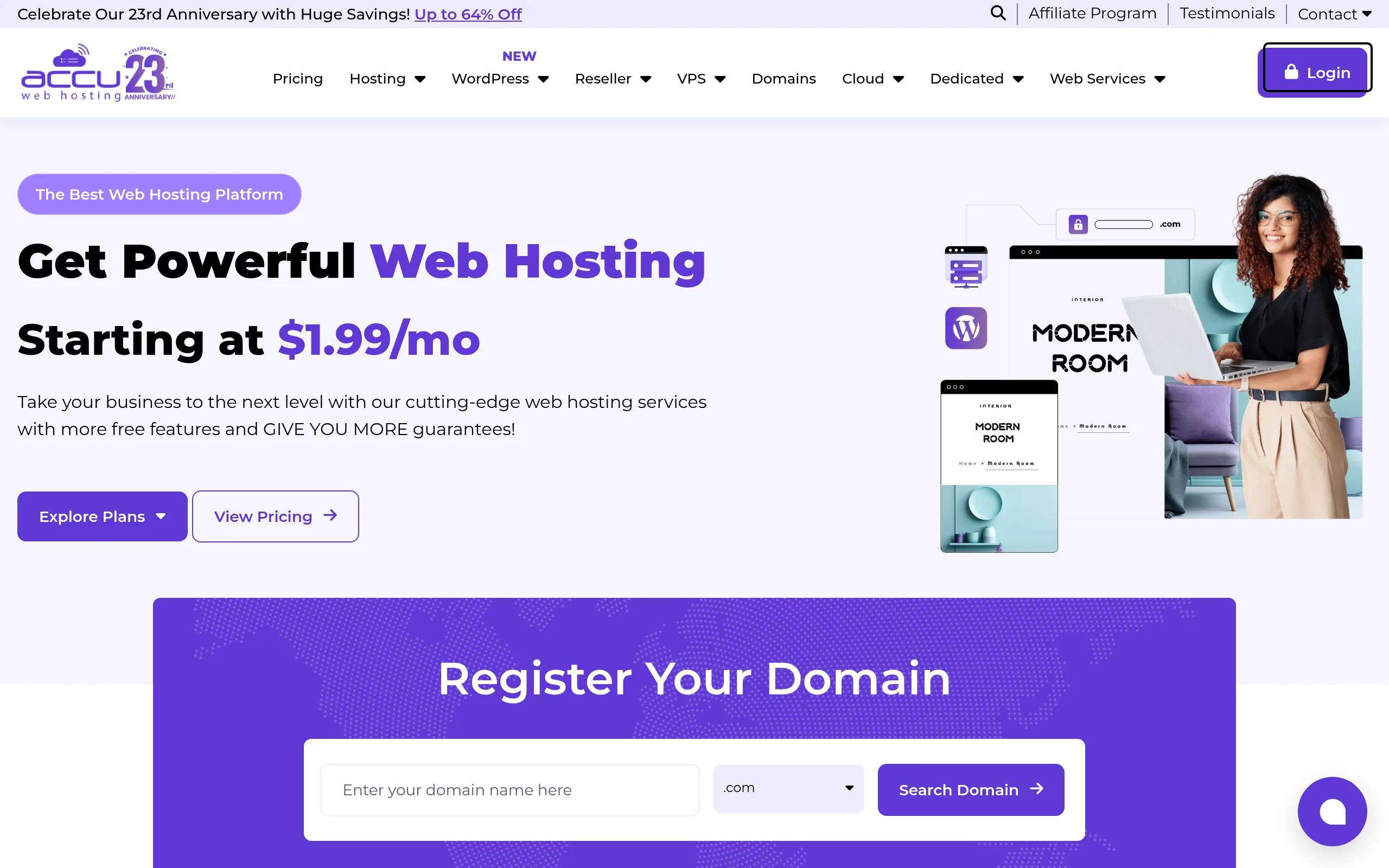 AccuWebHosting Interface