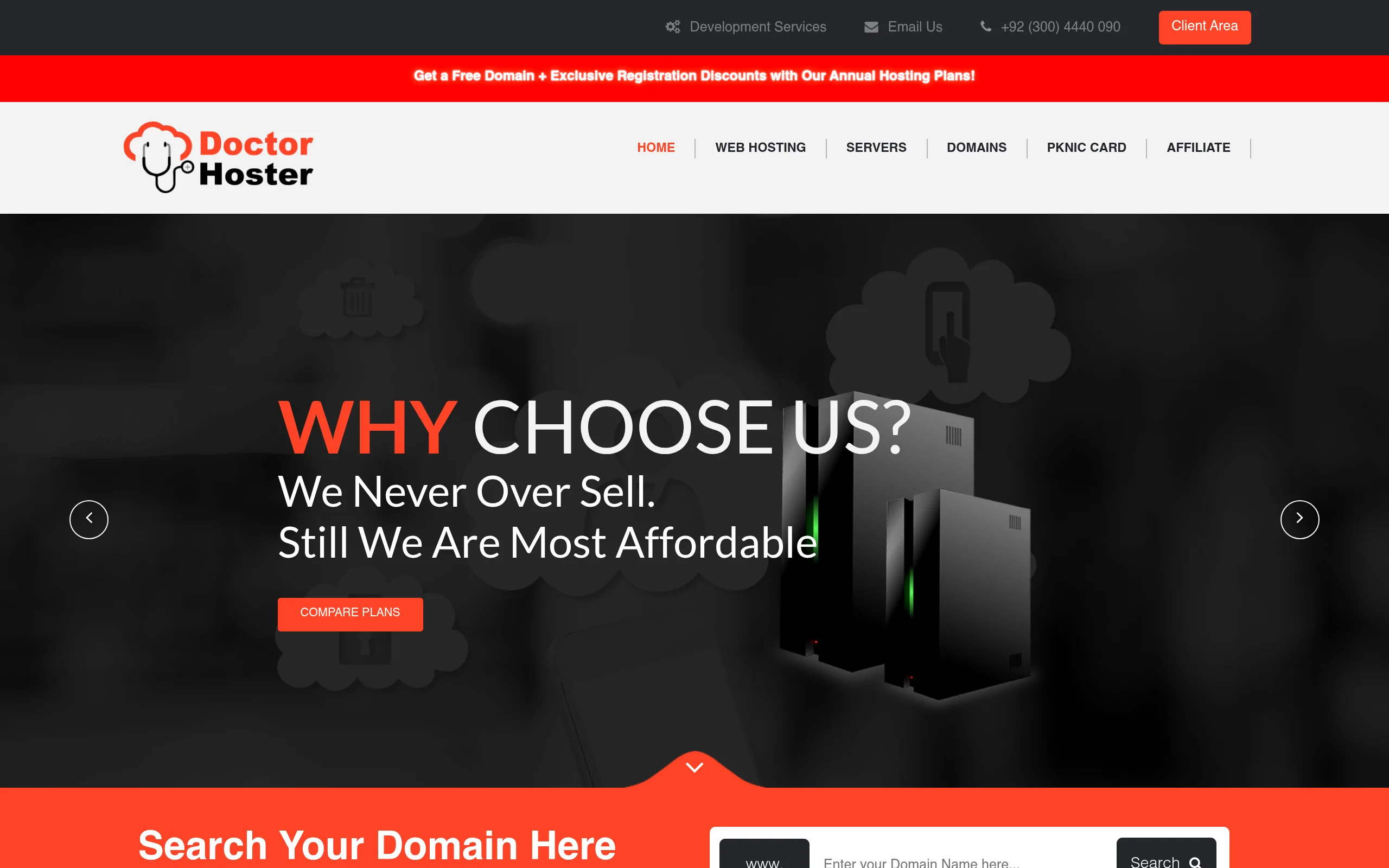DoctorHoster Interface