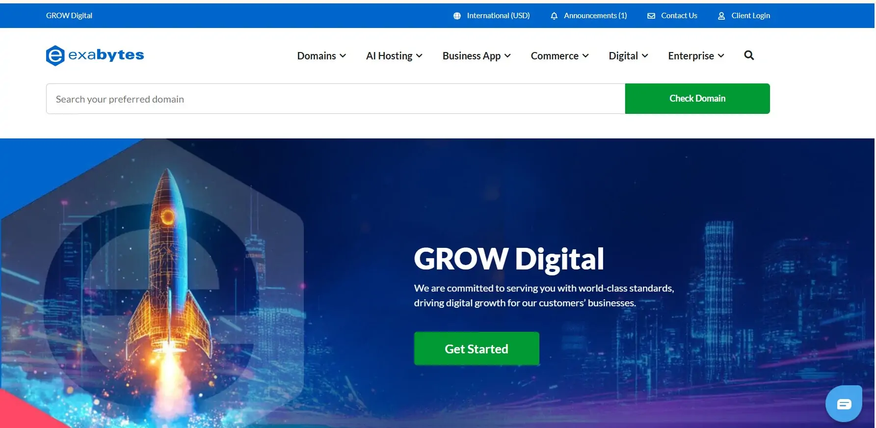 Exabytes.com Interface
