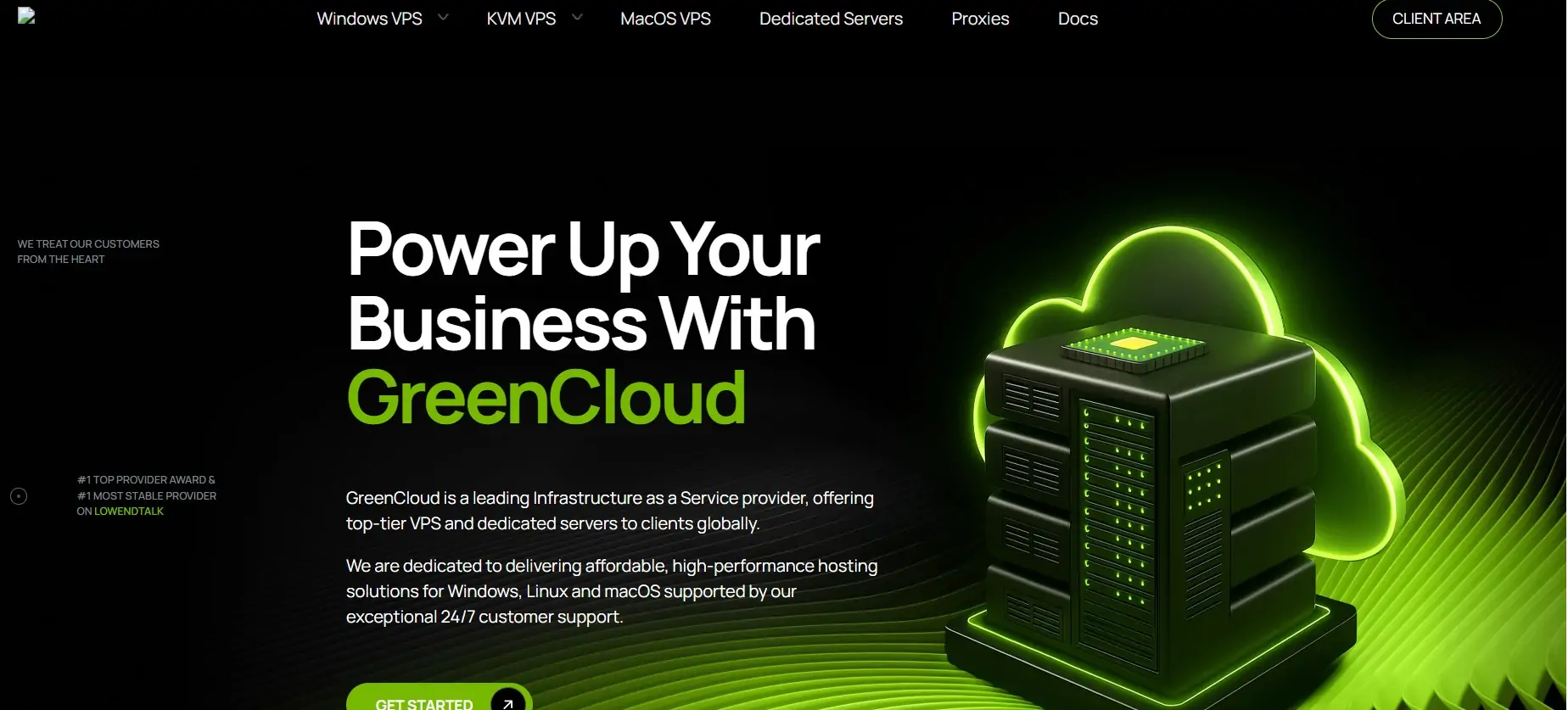 GreenCloudVPS Interface