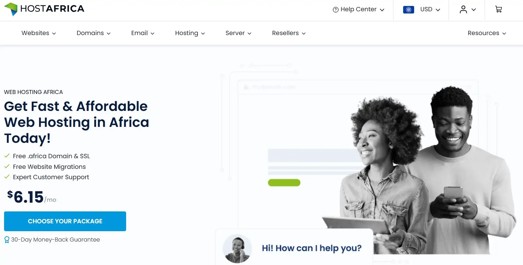 HOSTAFRICA Interface