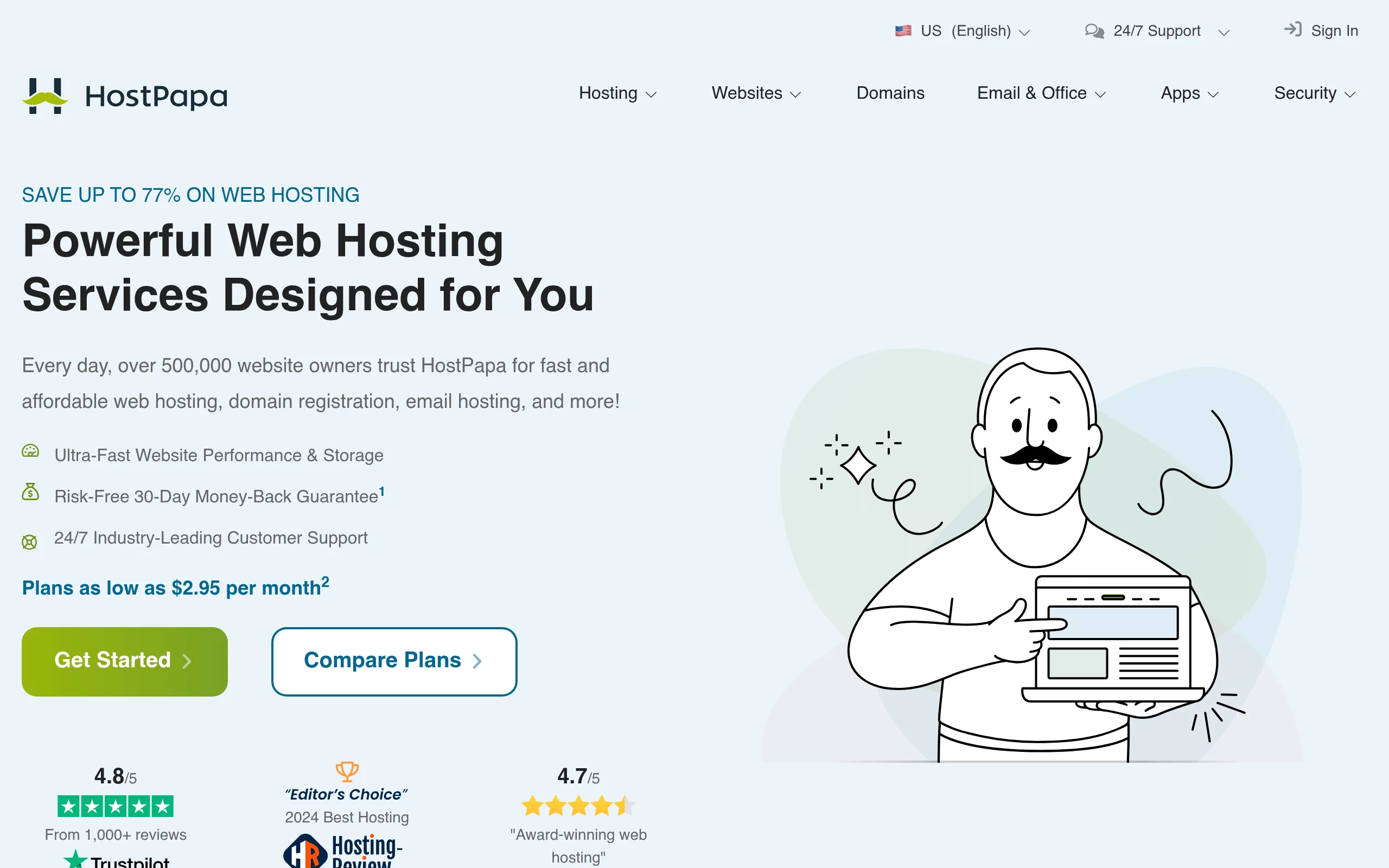Hostpapa Interface