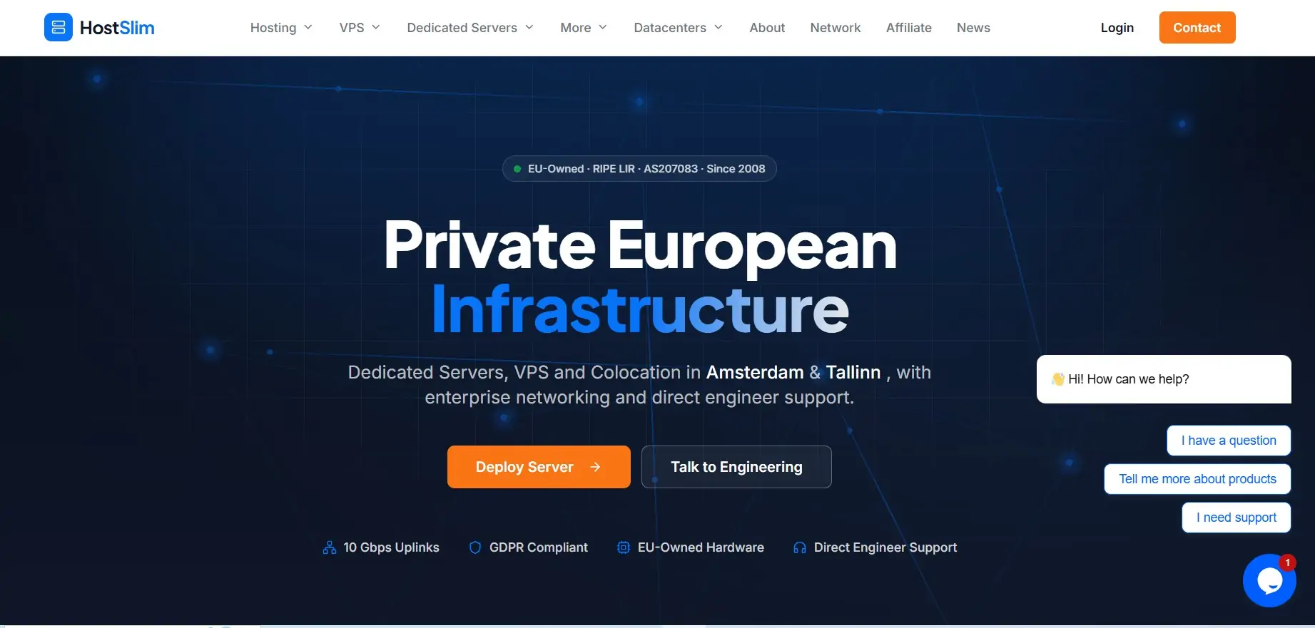 HostSlim B.V. Interface