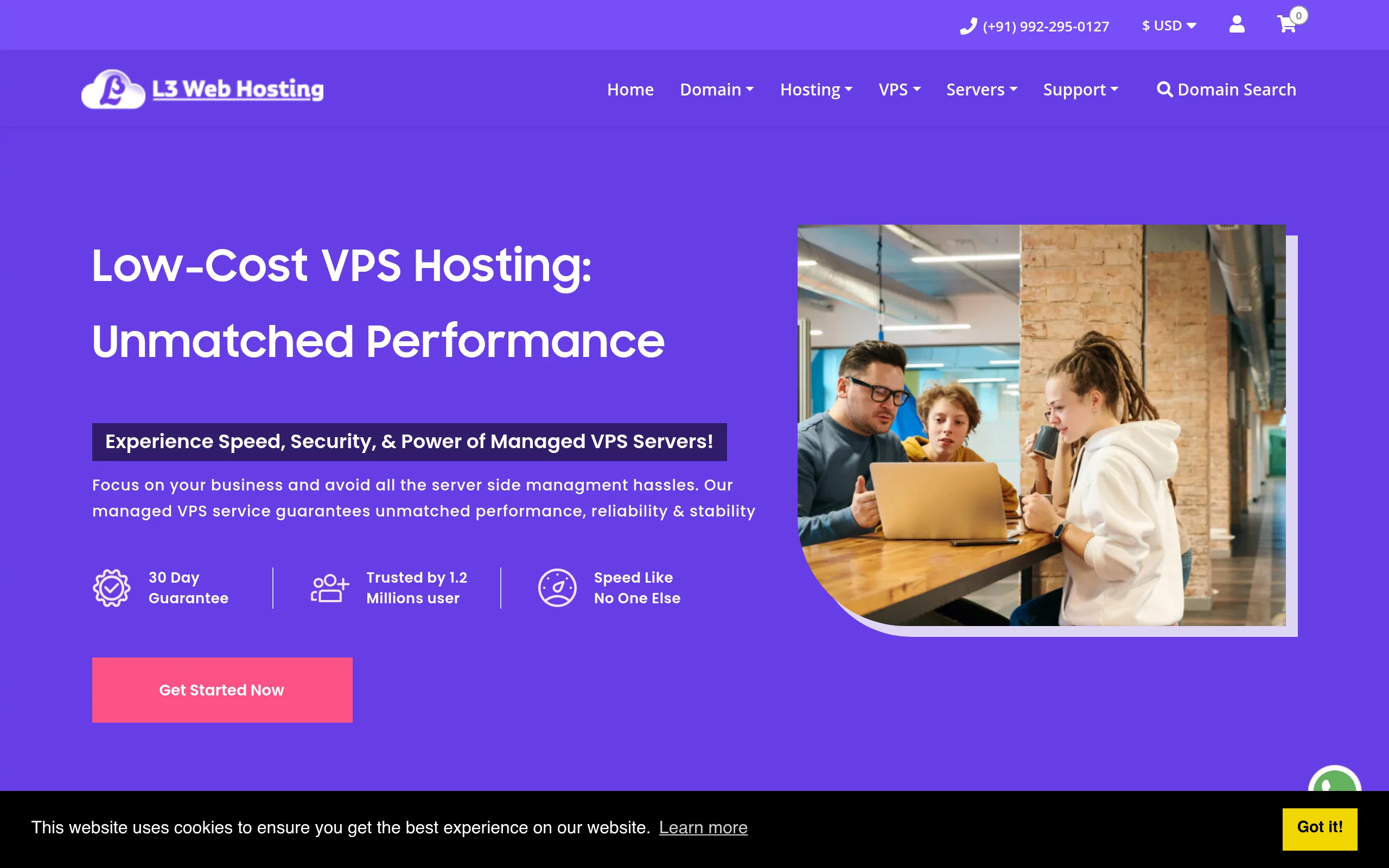 L3webHosting Interface