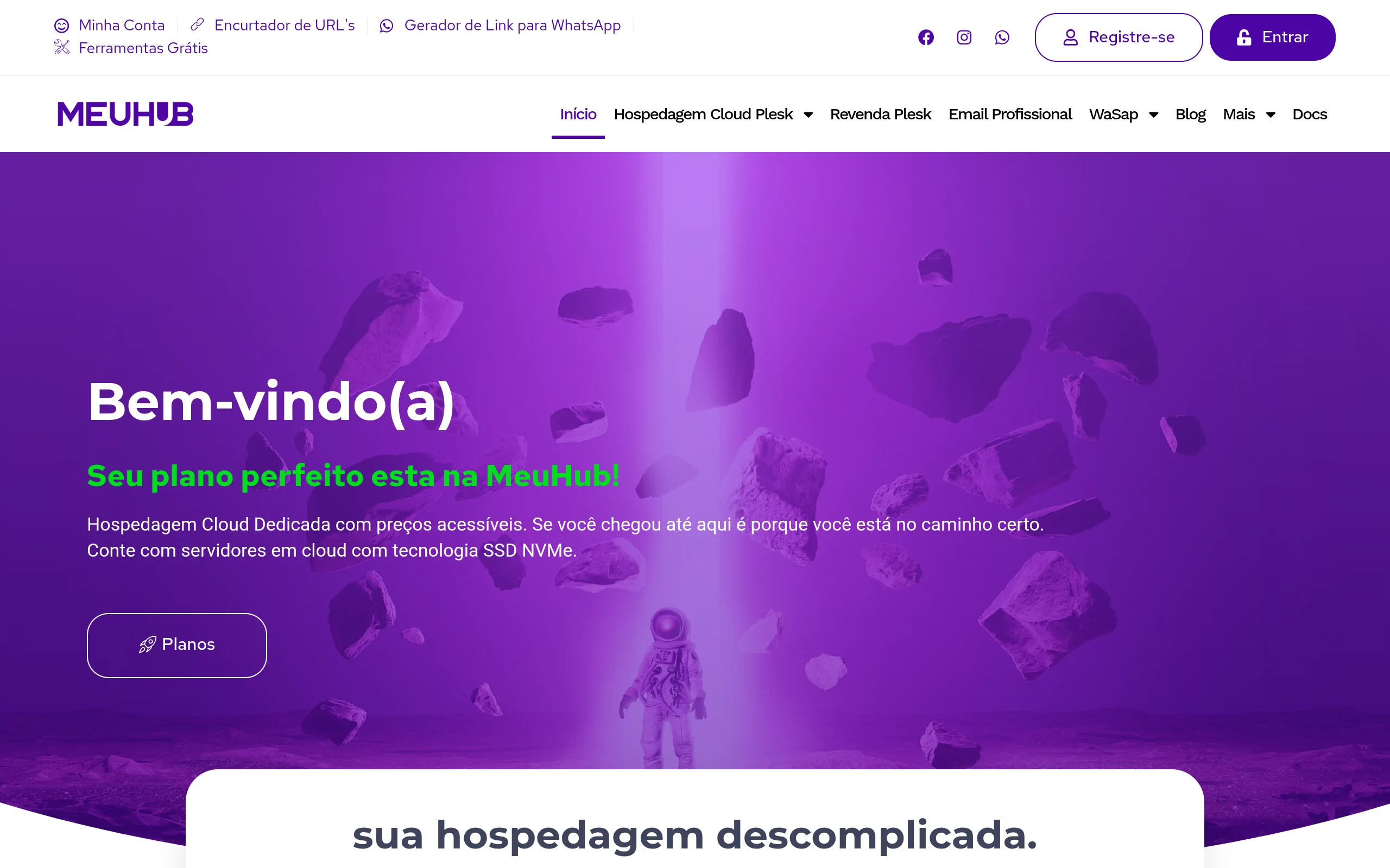 MeuHub Interface