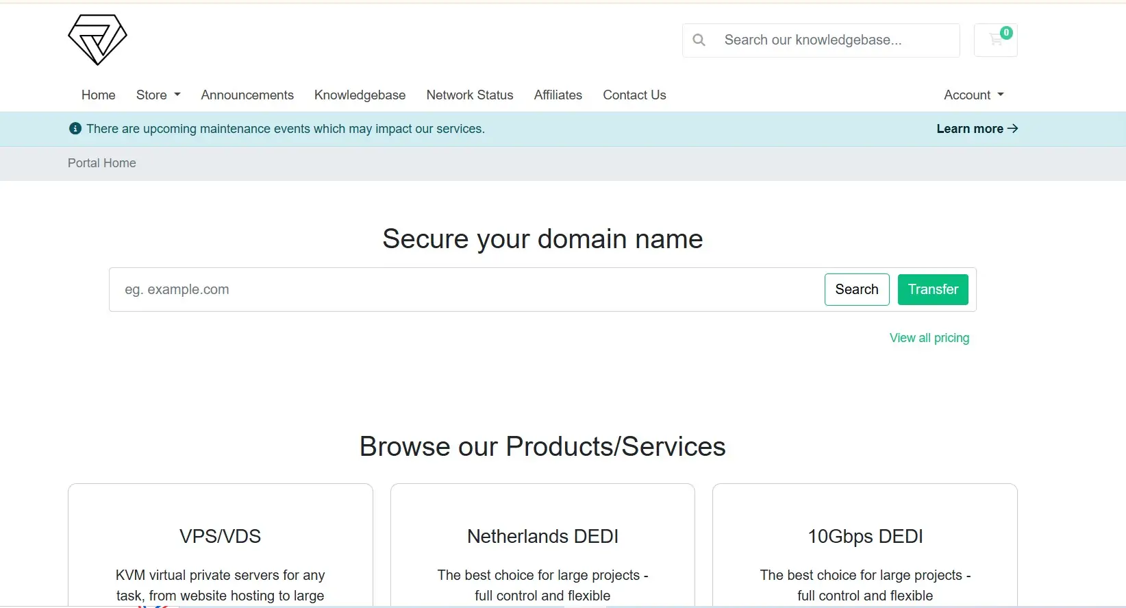 3v-Hosting Interface