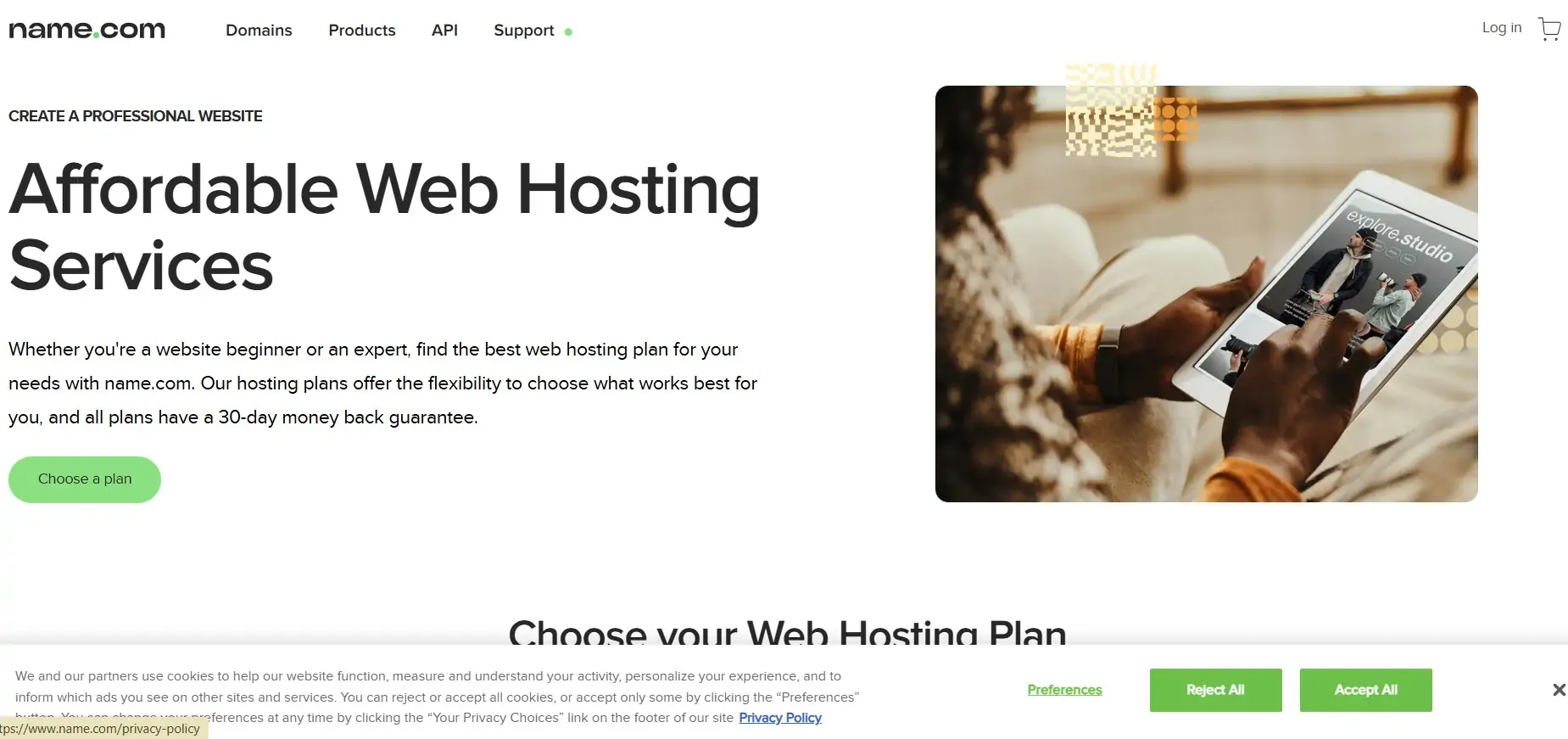 Name.com Interface