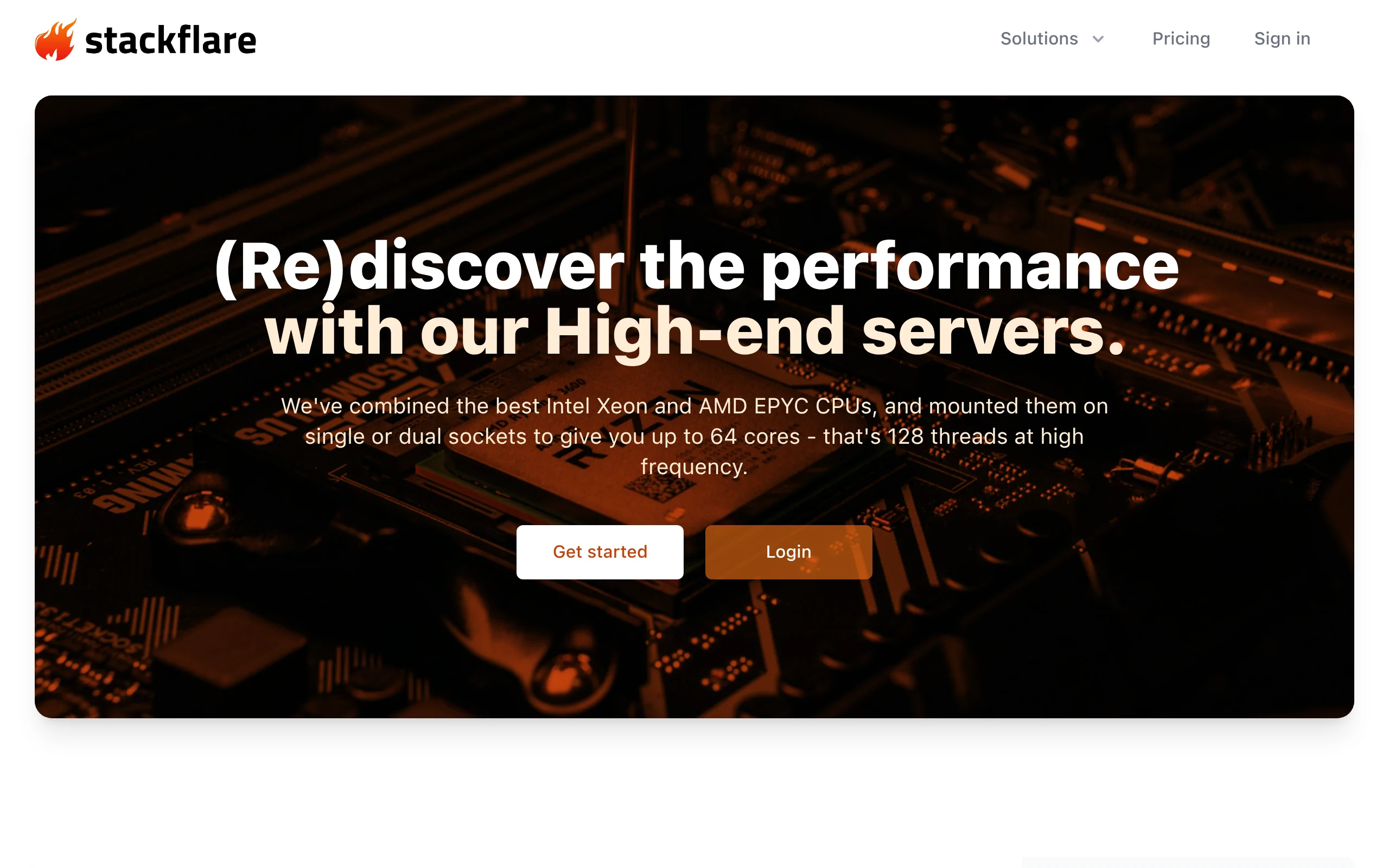 Stackflare Interface