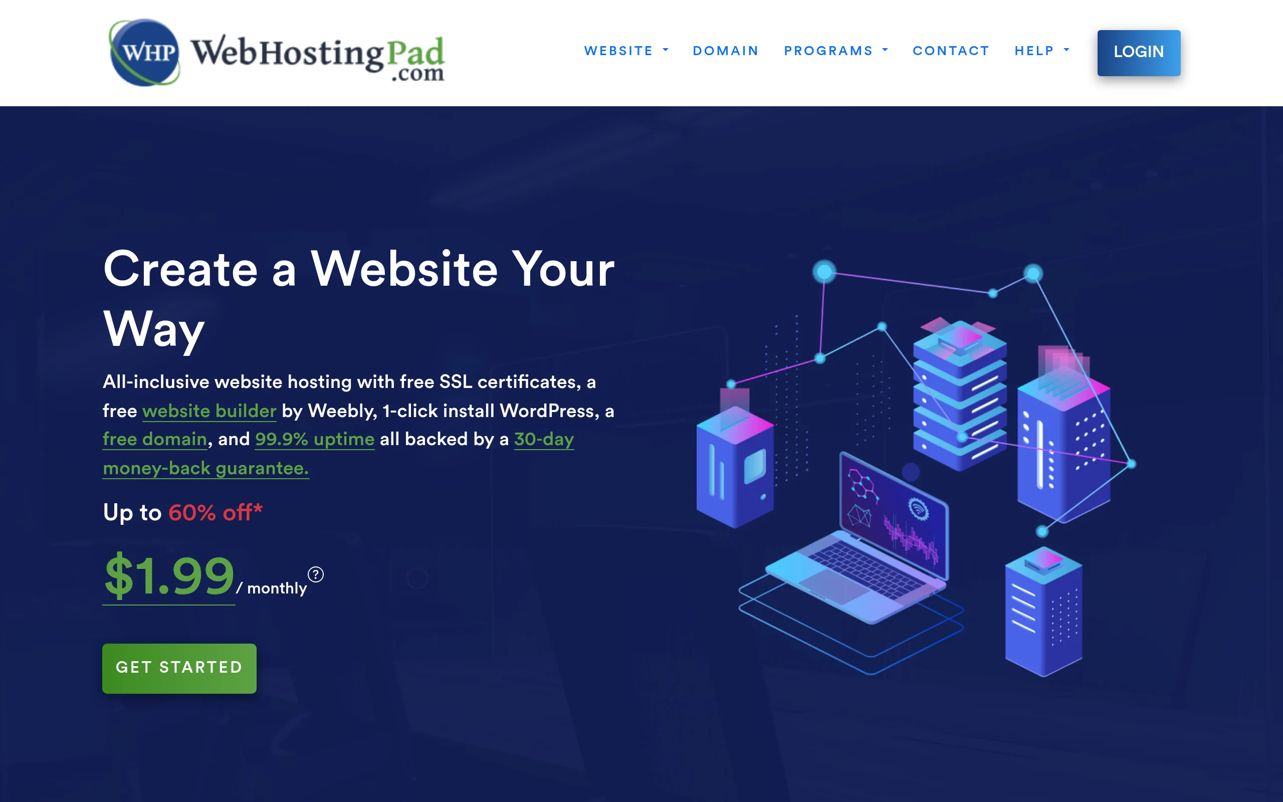 WebHostingPad Interface